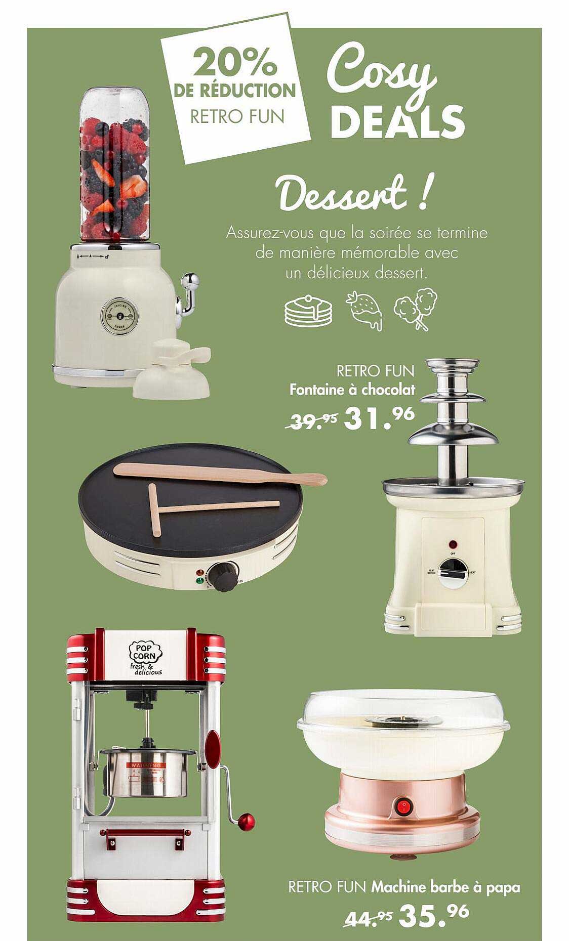 fontaine à chocolat retro fun, machine barbe à papa retron fun