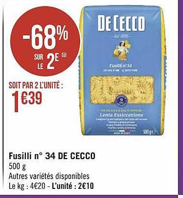 fusilli n°34 de cecco
