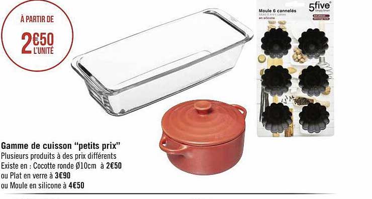 gamme de cuisson "petits prix" 5five