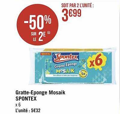 gratte-éponge mosaik spontex