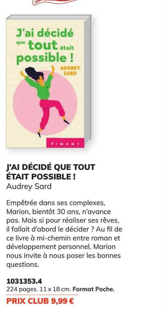 j'ai décidé que tout était possible ! - audrey sard