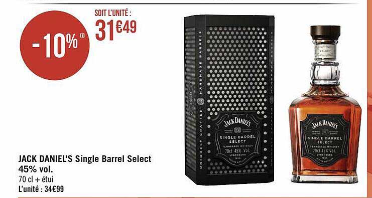 jack daniel's single barrel select 45% vol.