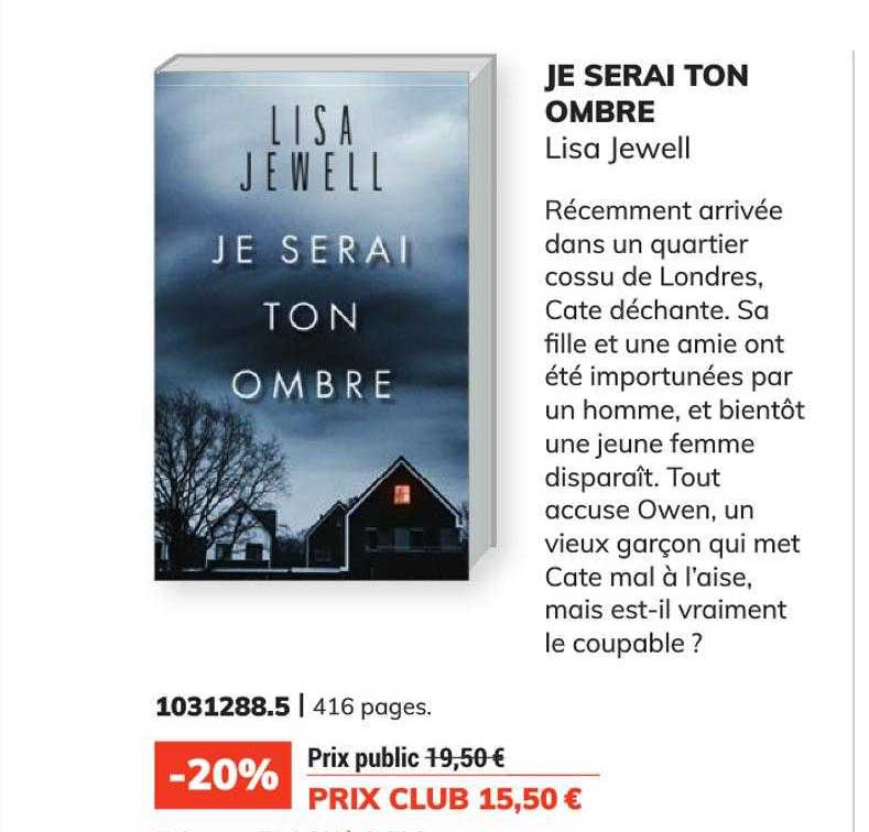 je serai ton ombre - lisa jewell