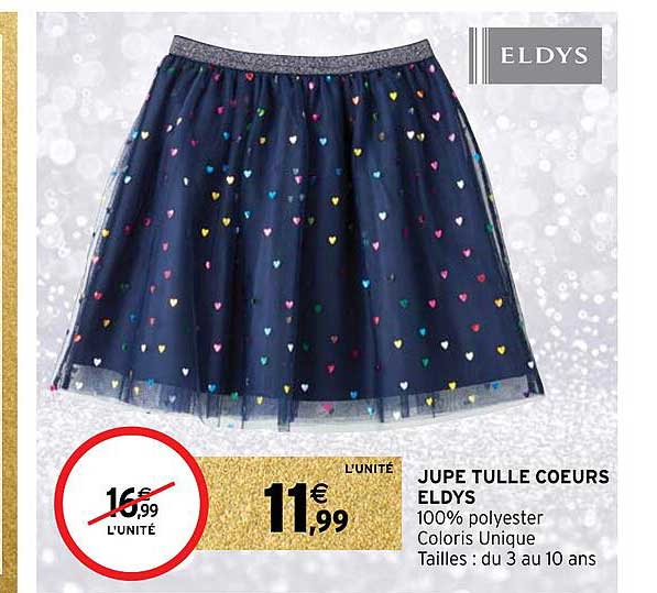 jupe tulle cœurs eldys