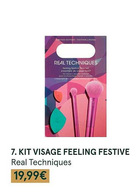 kit visage feeling festive real techniques