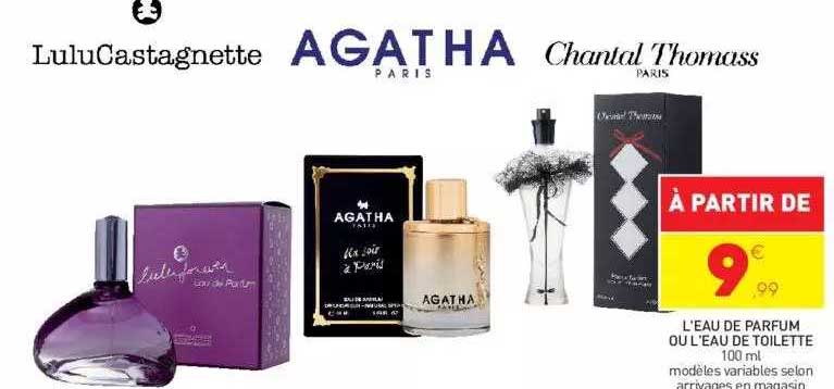l'eau de parfum ou l'eau de toilette lulu castagnette, agatha paris, chantal thomass paris