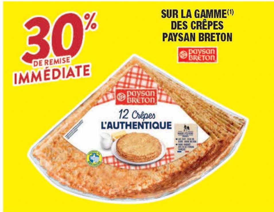 la gamme des crêpes paysan breton