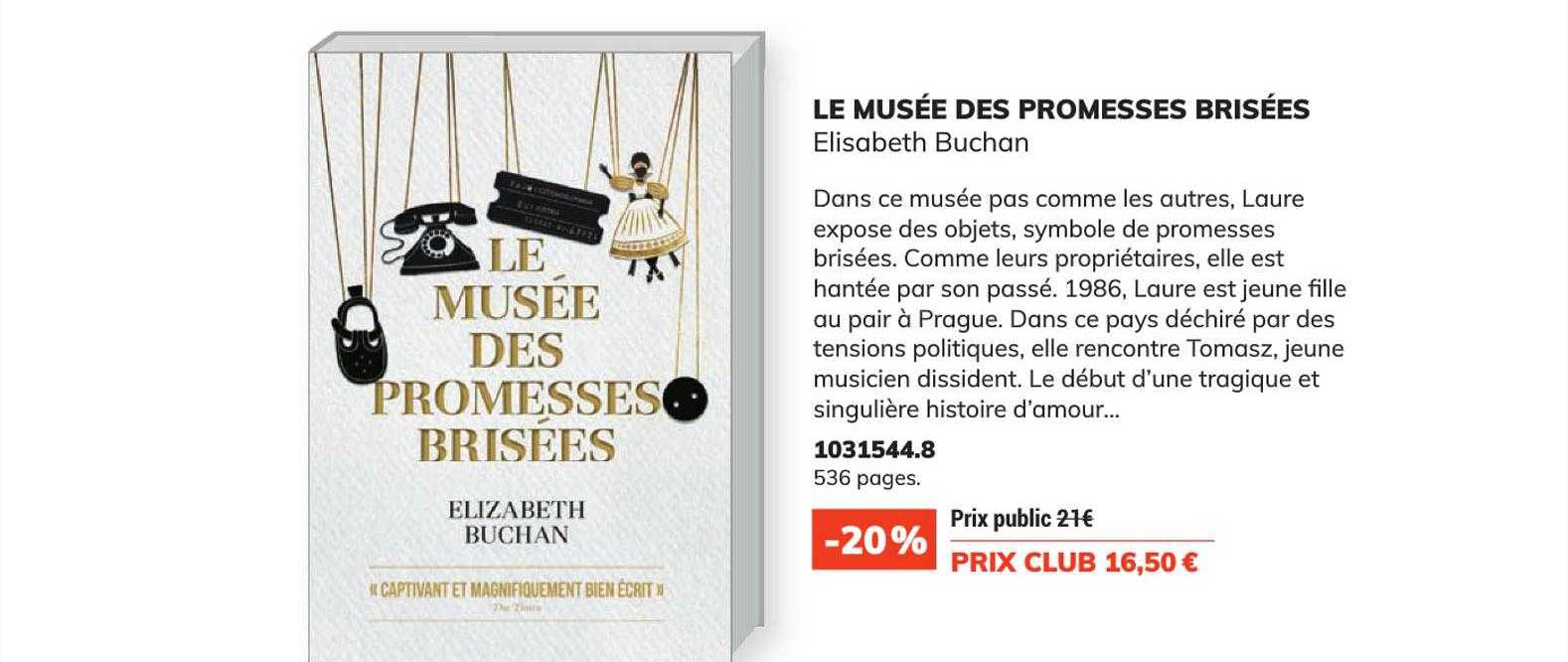 la musée des promesses brisées - elisabeth buchan
