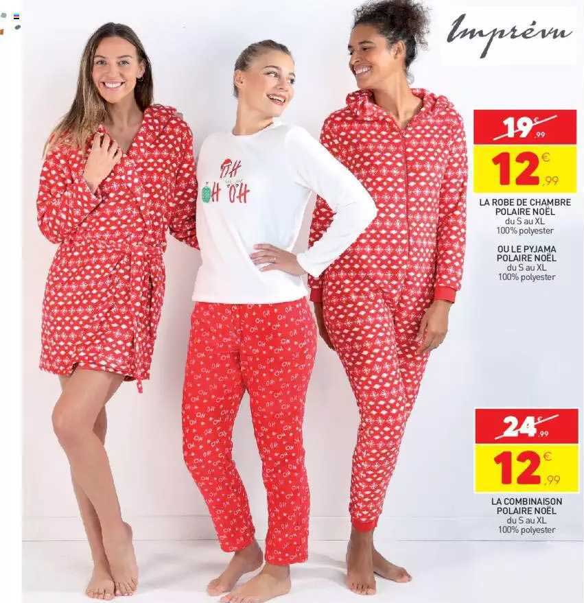 la robe de chambre polaire noël ou le pyjama polaire noël imprévu, la combinaison polaire noël imprévu