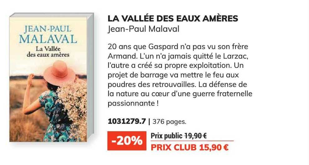 la vallée des eaux amères - jean-paul malaval