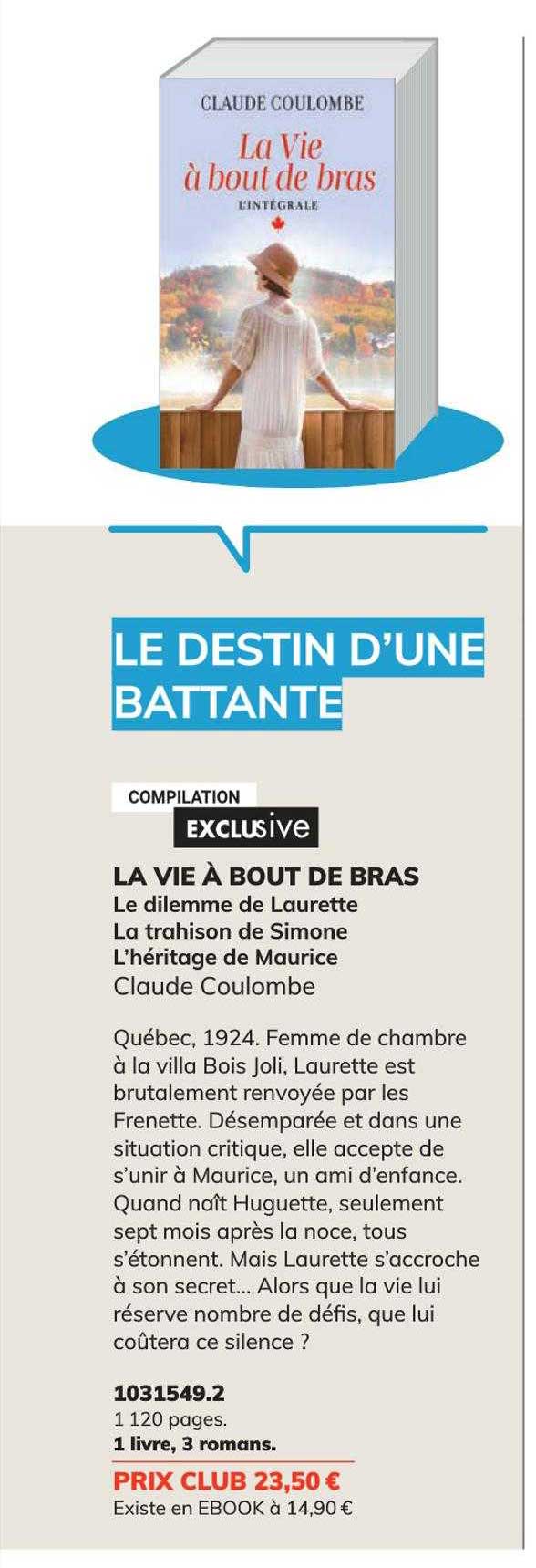 la vie à bout de bras - claude caulombe