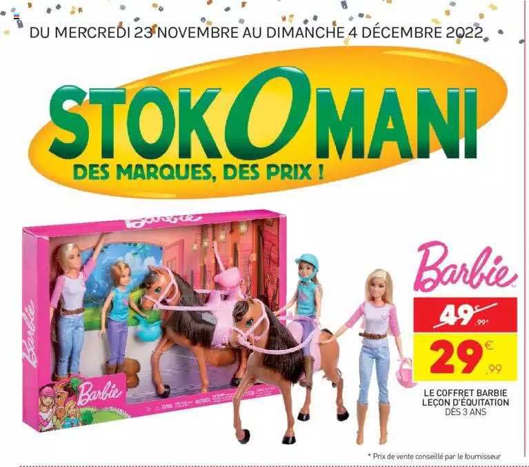 le coffret barbie leçon d'équitation dès 3 ans