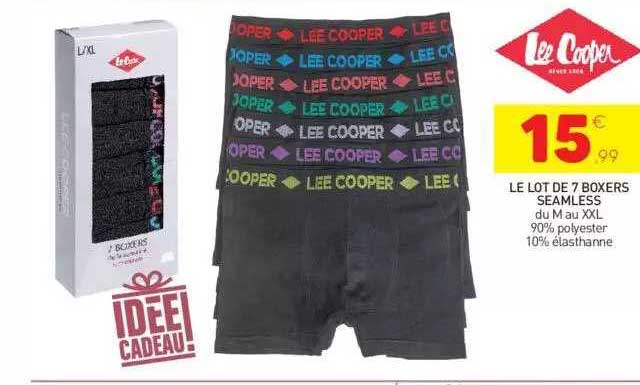Le Lot De 7 Boxers Seamless Lee Cooper