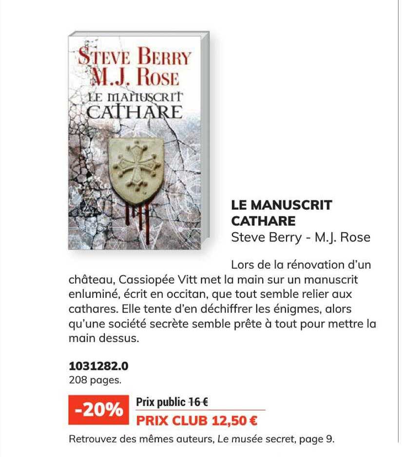 le manuscrit cathare - steve berry - m.j. rose