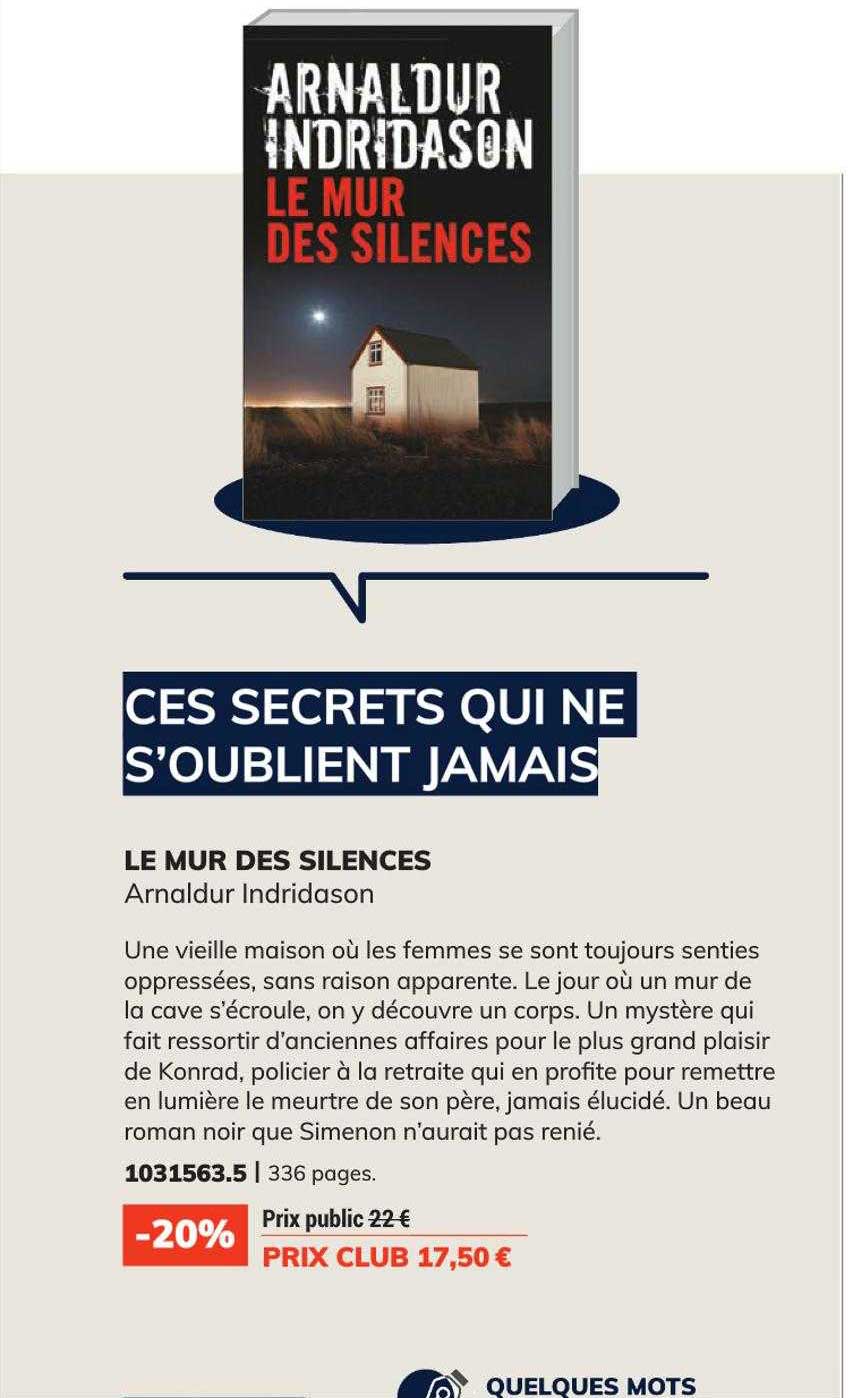 le mur des silences - arnaldur indridason