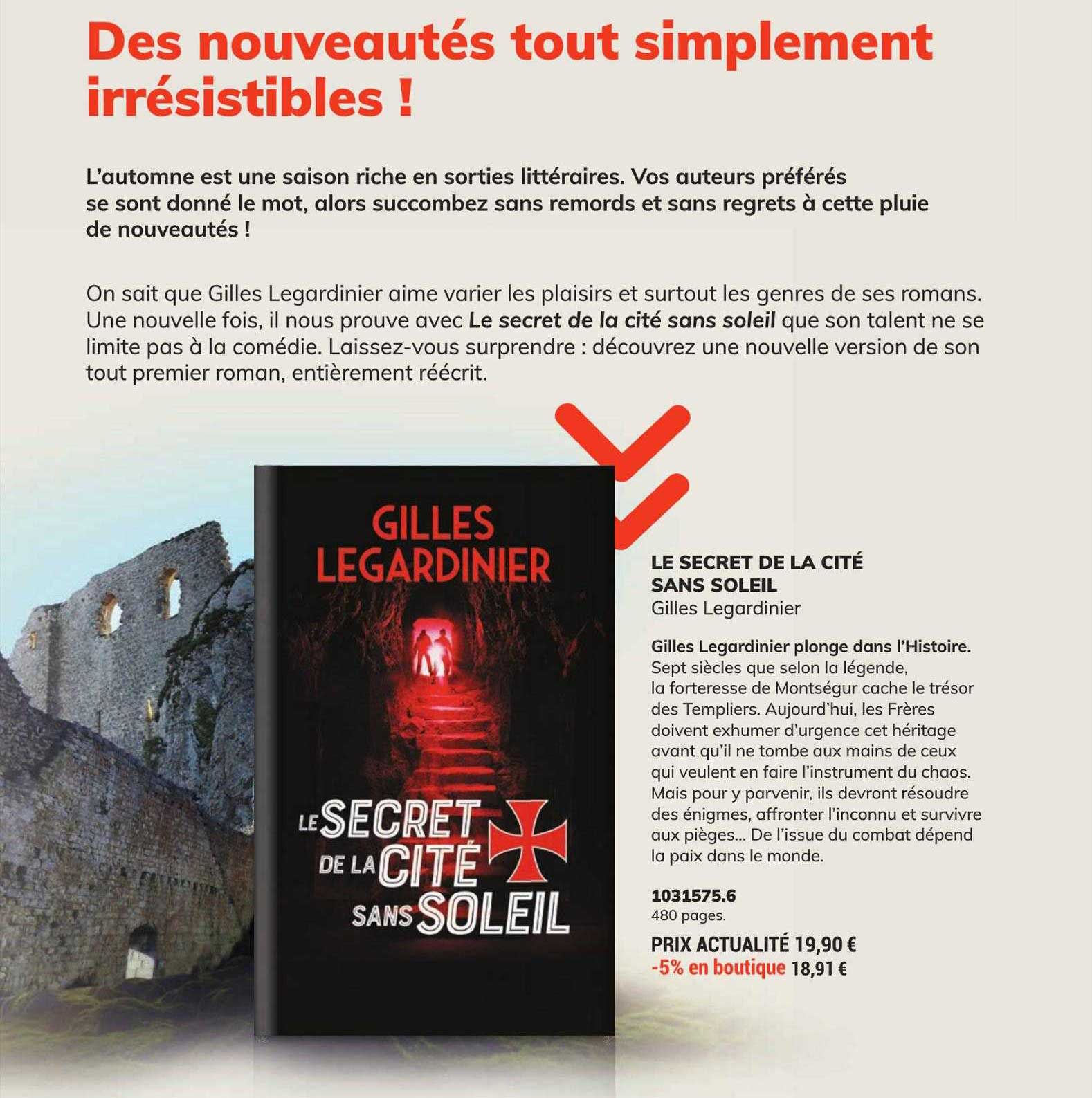 le secret de la cité sans soleil - gilles legardinier