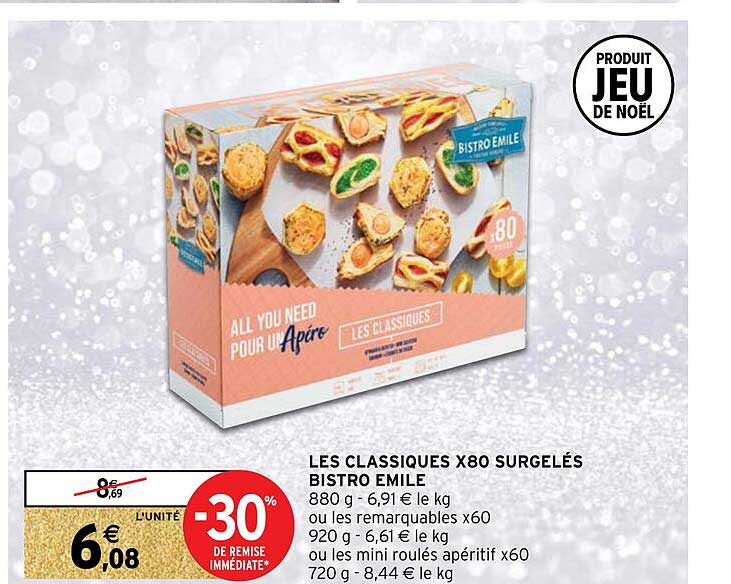 les classiques x80 surgelés bistro émile