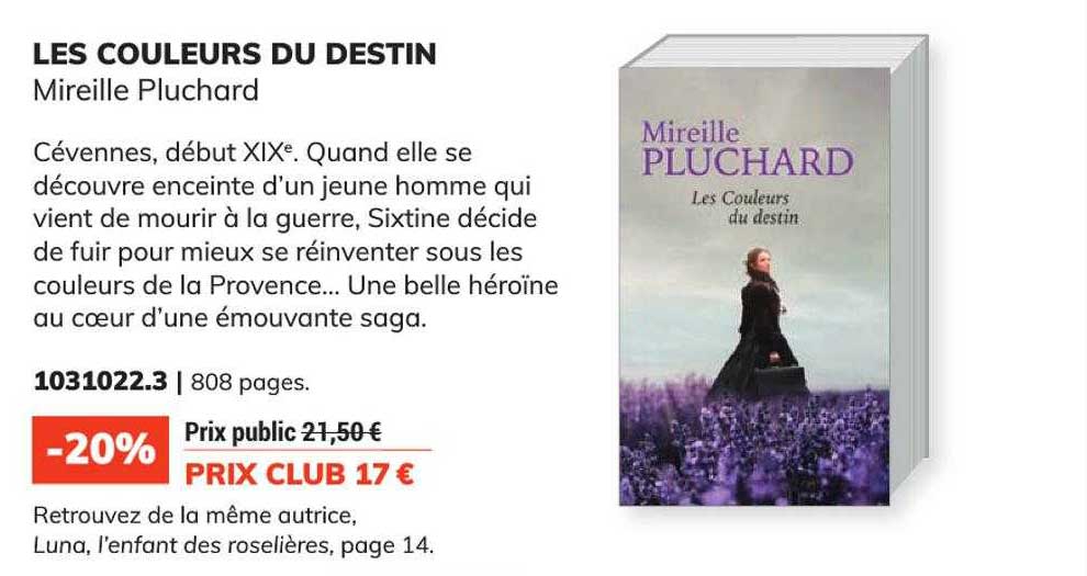 les couleurs du destin - mireille pluchard