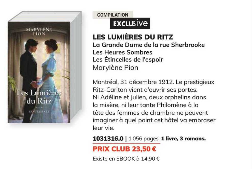 les lumières du ritz - marylène pion