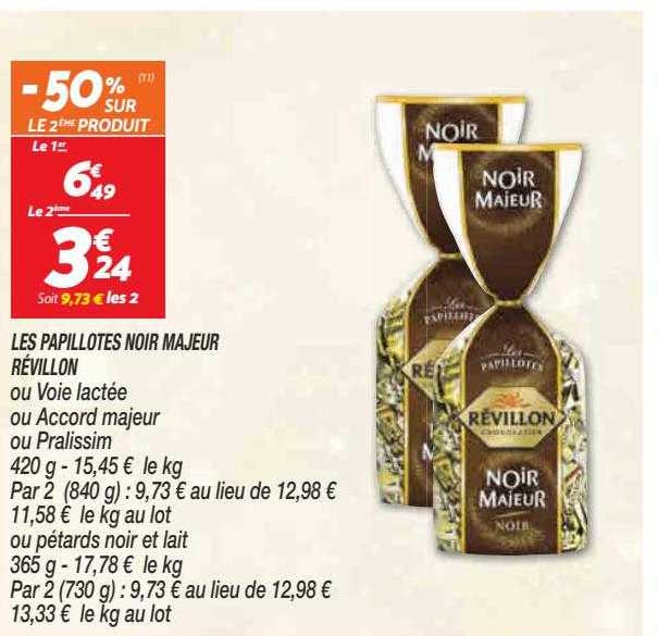 les papillotes noir majeur révillon