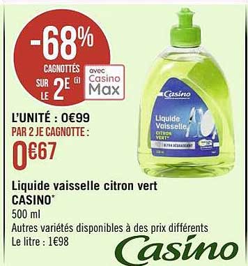 Liquide Vaisselle Citron Vert Casino