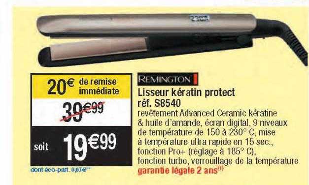 lisseur kératin protect remington