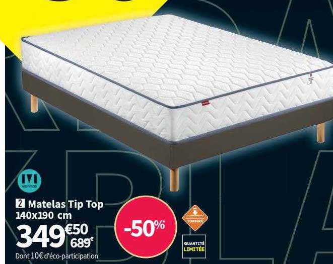matelas tip top 140 x 190 cm