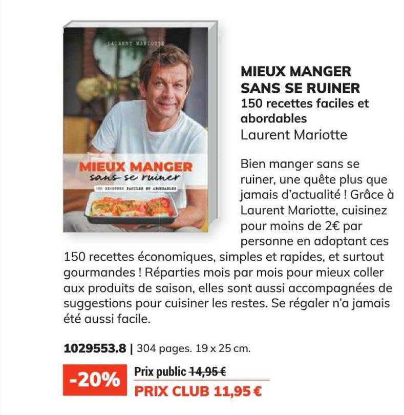 mieux manger sans se ruiner - laurent mariotte