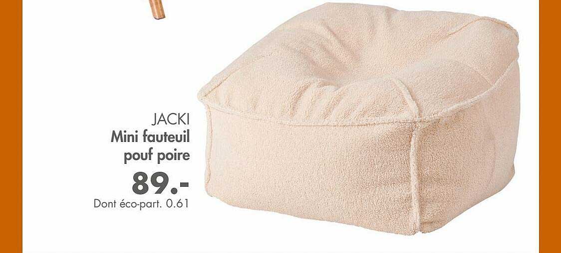 mini fauteuil pouf poire jacki