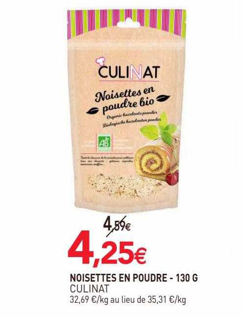 noisettes en poudre culinat - 130 g
