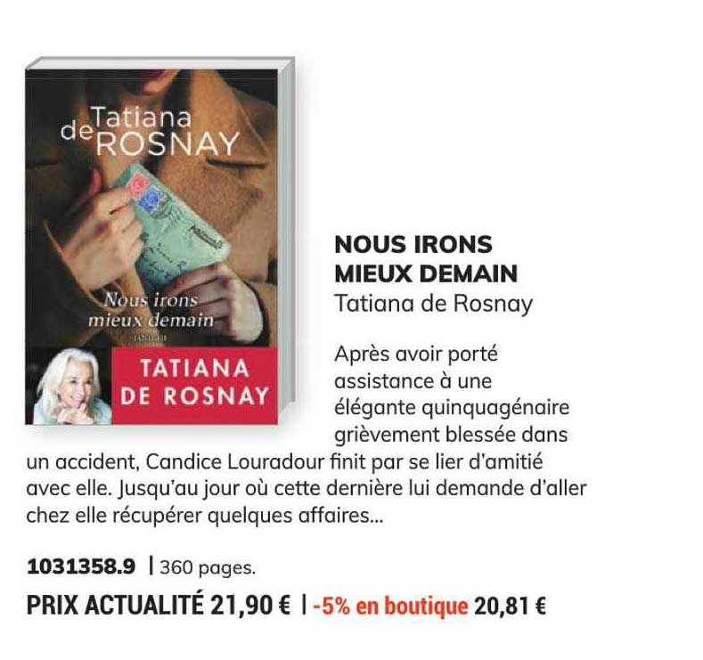 nous irons mieux demain - tatiana de rosnay
