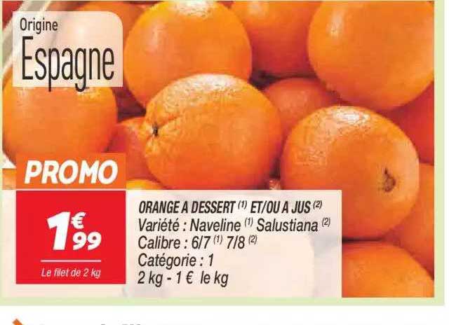 orange à dessert et-ou à jus