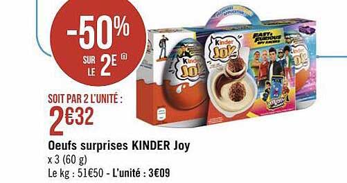 œufs surprises kinder joy
