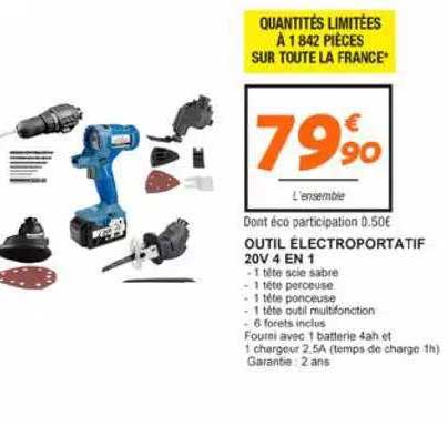 Outil électroportatif 20v 4 En 1