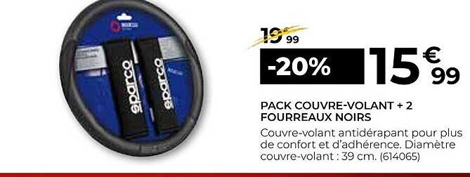 pack couvre-volant + 2 fourreaux noirs eparco