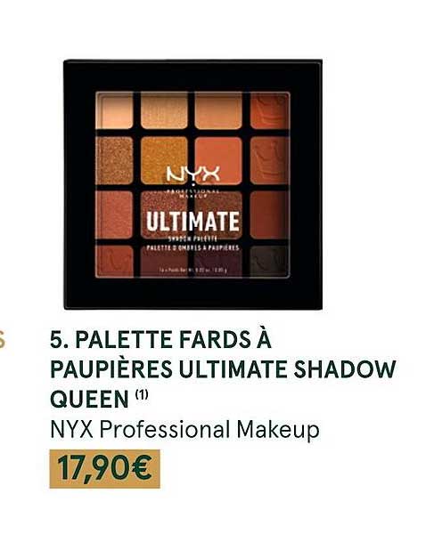 palette fards à paupières ultimate shadow queen nyx professional makeup