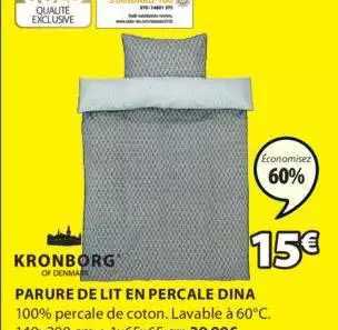 parure de lit en percale dina kronborg