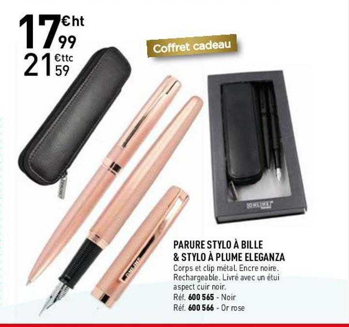 Parure Stylo à Bille & Stylo à Plume Eleganza