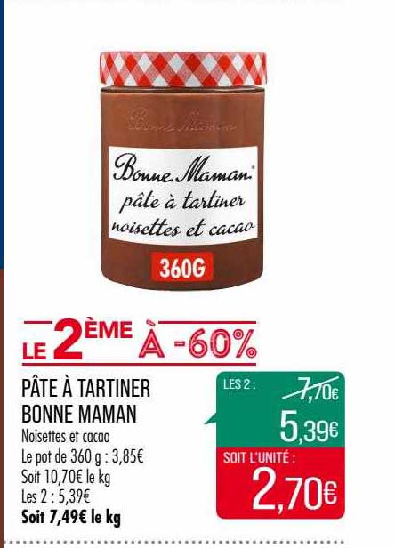 pâte à tartiner bonne maman
