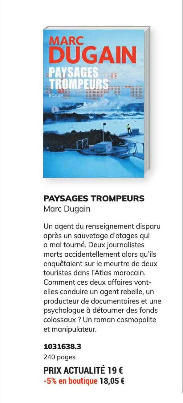 paysages trompeurs - marc dugain