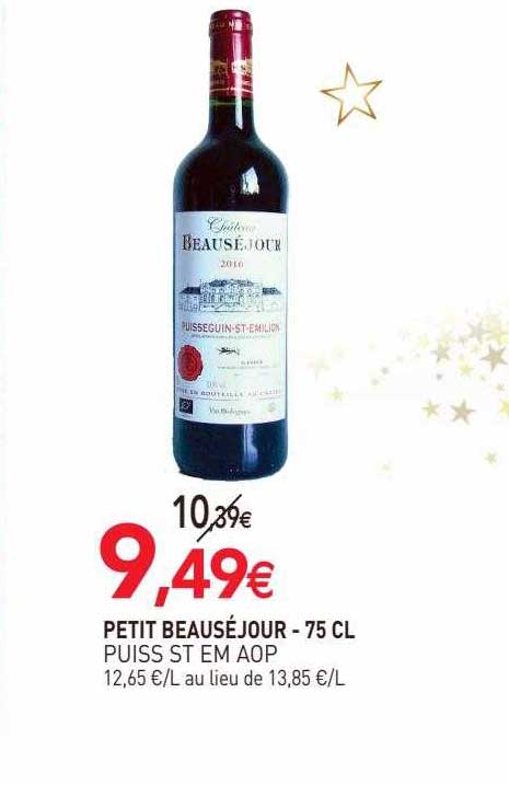 Petit Beauséjour Puiss St Em Aop - 75 Cl