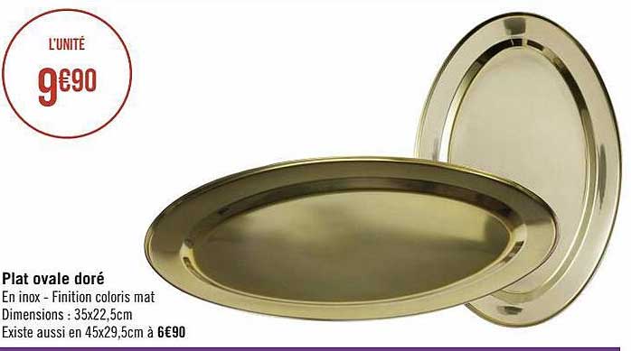 Plat Ovale Doré