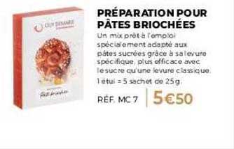 préparation pour pâtes briochées