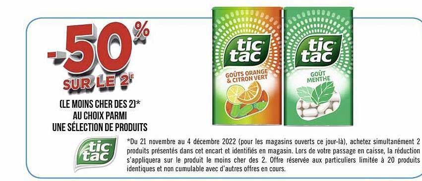 produits tic tac