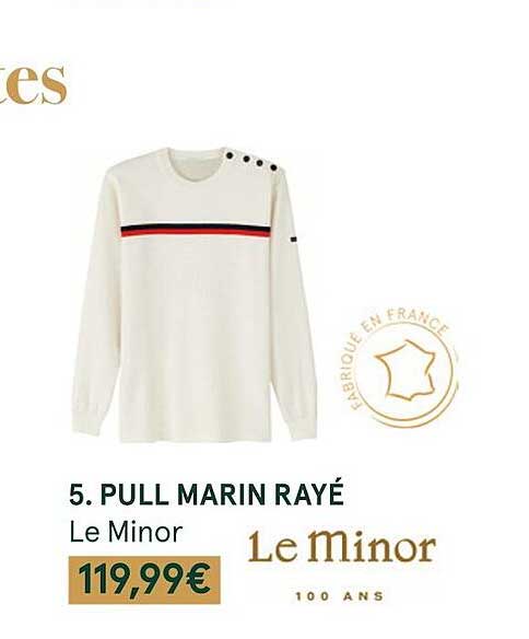 pull marin rayé le minor