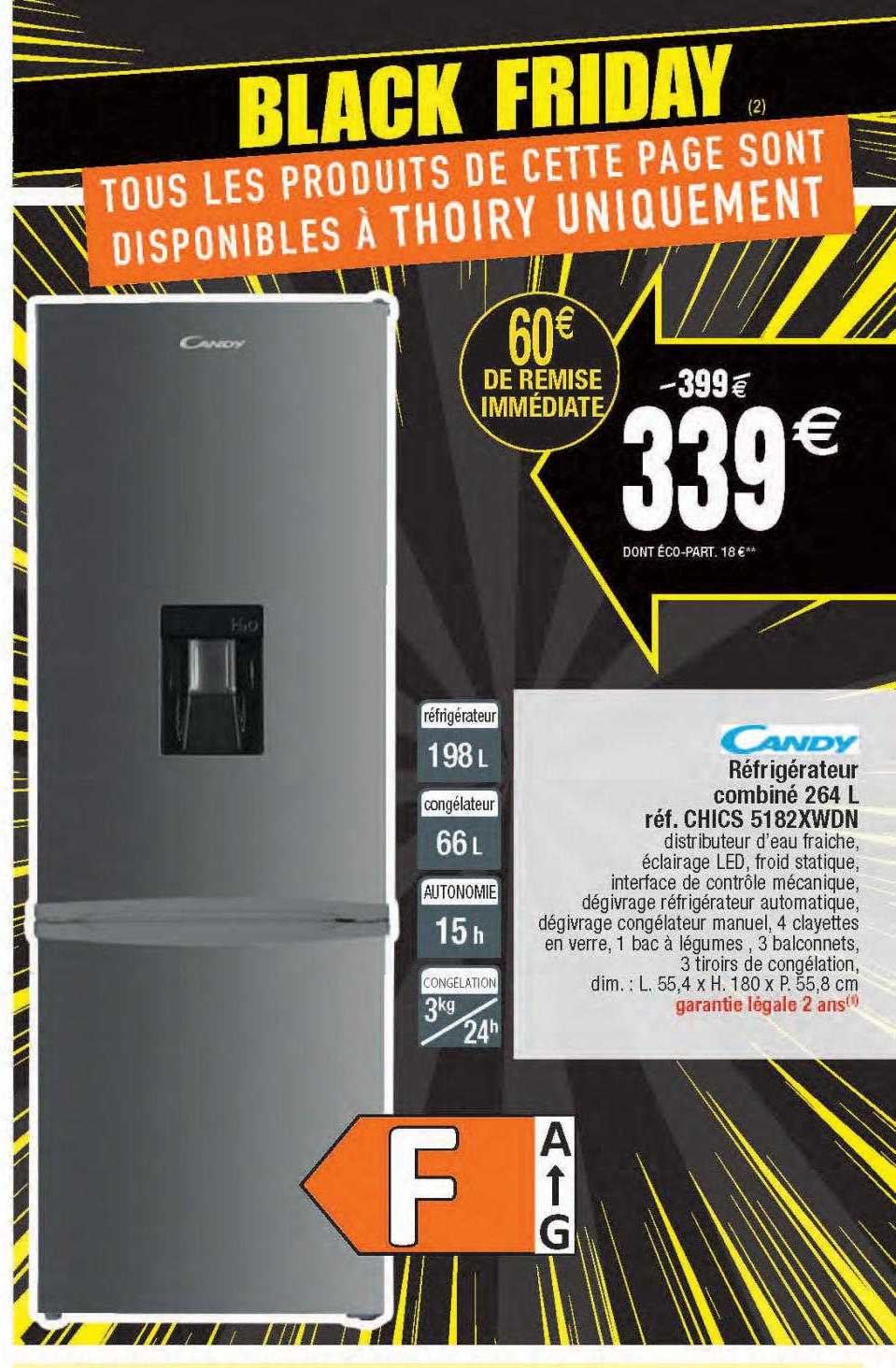 Réfrigérateur Combiné 264l Candy