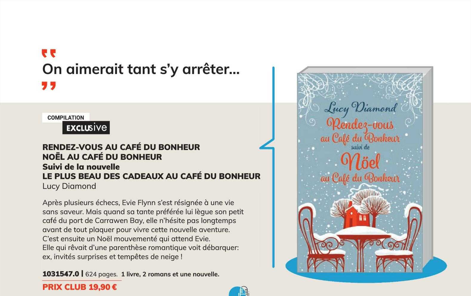 rendez-vous au café du bonheur noël au café du bonheur suivi de la nouvelle le plus beau des cadeaux au café du bonheur - lucy diamond