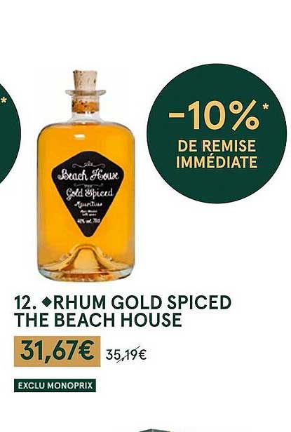 rhum gold spiced the beach house