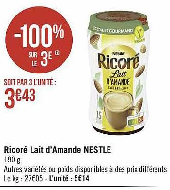 ricoré lait d'amande nestlé