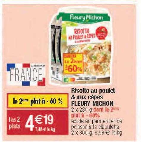 risotto au poulet & aux cèpes fleury michon